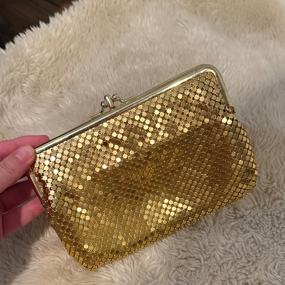 Elegant Gold Sequin Wristlet